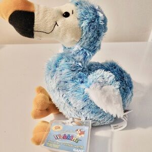 GANZ Webkinz DoDo Bird Blue Plush Stuffed Toy, unused/sealed NWT new code
